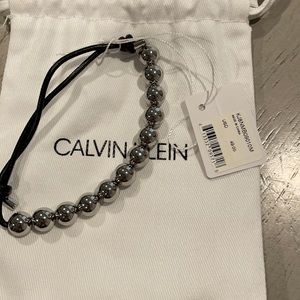 Calvin Klein beaded leather bracelet NWT